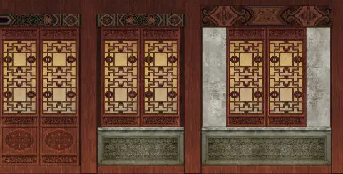 牡丹隔扇槛窗的基本构造和饰件