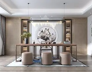 牡丹新中式风格茶室如何规划设计